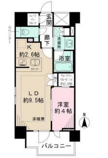 ベリスタ神楽坂 4階 間取り図