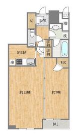 ザ・タワーズ台場 イースト 14階 間取り図