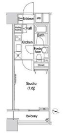 ファーストリアルタワー新宿 1703 間取り図