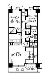 フォルスコート目黒大橋 2階 間取り図