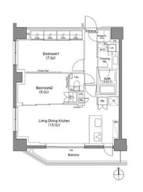 ザ・パークハビオ上野御徒町 803 間取り図