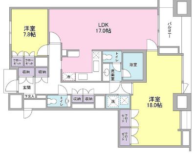 愛宕ビューアパートメント 1605 間取り図
