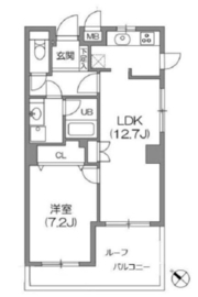 白金台アパートメント 404 間取り図