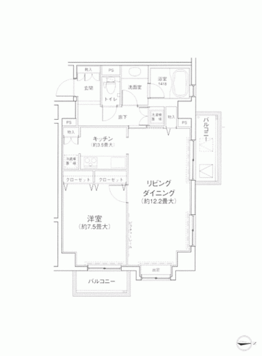 パークホームズ日本橋本町 1407 間取り図