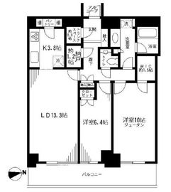 Wコンフォートタワーズ WEST 26階 間取り図