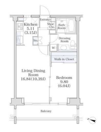 プラウド代々木上原 205 間取り図