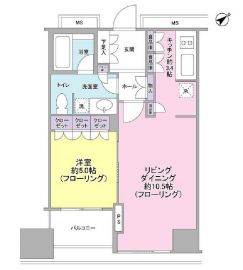 プラウドタワー二子玉川 5階 間取り図