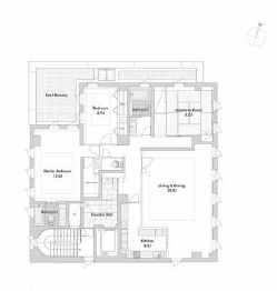 ノアーズアーク南麻布 3階 間取り図