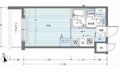 レジディア銀座東 603 間取り図