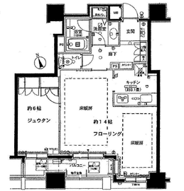 ファミール新宿グランスイートタワー 13階 間取り図