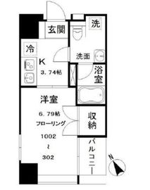 ウエストテラス汐留 302 間取り図