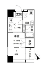 ウエストテラス汐留 602 間取り図