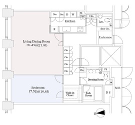 ラ・トゥール芝公園 2402 間取り図