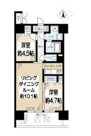 ドゥーエ蔵前 206 間取り図