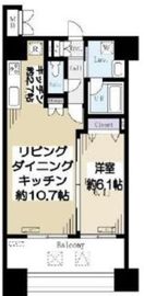 ドゥーエ蔵前 1206 間取り図