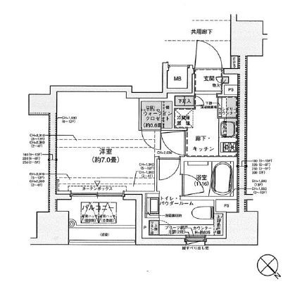 パークリュクス銀座mono 9階 間取り図