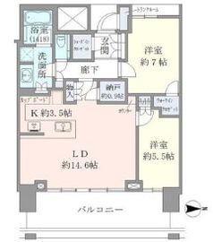 ベイズタワー＆ガーデン 24階 間取り図