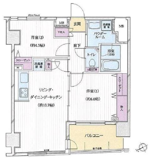 パートナーシップアパートメント 504 間取り図