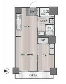 勝どきビュータワー 13階 間取り図