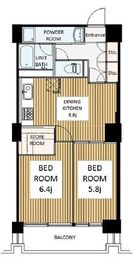 六本木ビュータワー 19階 間取り図