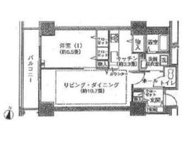 シティコート目黒 2-1201 間取り図