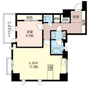 エスティメゾン五反田 408 間取り図