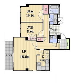 カームハウス東山 106 間取り図