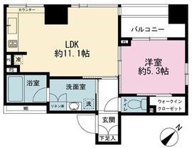 コスモグラシア人形町 5階 間取り図