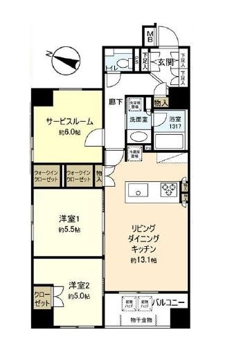 プレシス日本橋三越前セントル 3階 間取り図