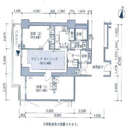 シティコート目黒 4-1204 間取り図