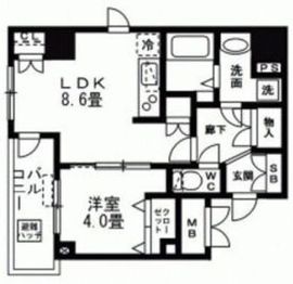 アクシア日本橋茅場町 701 間取り図