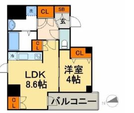 アクシア日本橋茅場町 801 間取り図