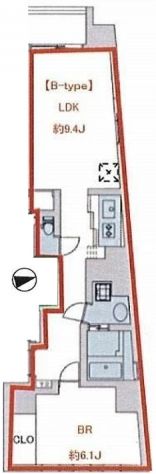 エクサム南麻布 202 間取り図