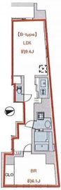 エクサム南麻布 702 間取り図