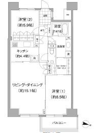 アビティ目黒 807 間取り図