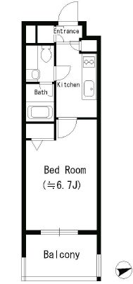 MFPRコート蒲田 607 間取り図