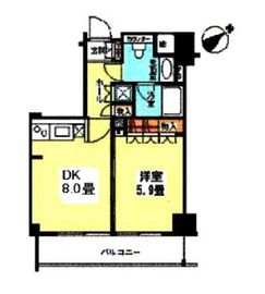 クオリア代々木 6階 間取り図