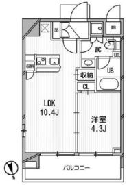 アーデン麻布十番 1001 間取り図