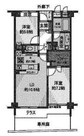 池田山第一マンションズ 1階 間取り図