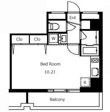 広尾ウエスト 5A 間取り図