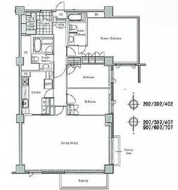 王子ホームズ青山 402 間取り図