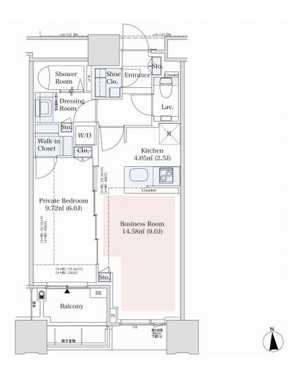 ドゥ・トゥール 44階 間取り図