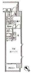 クリオ五反田 1408 間取り図