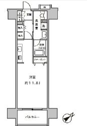 クリオ五反田 1203 間取り図