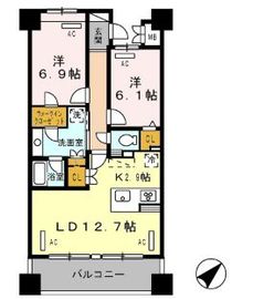 ロイヤルパークス豊洲 611 間取り図