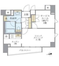 アパートメンツ白金三光坂 502 間取り図