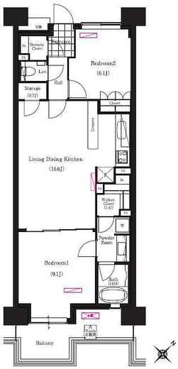 ブリリアイスト三軒茶屋アイビーテラス i316 間取り図