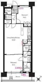 ブリリアイスト三軒茶屋アイビーテラス i414 間取り図