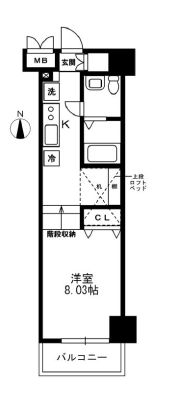 レジディア上野御徒町 604 間取り図