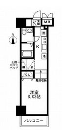 レジディア上野御徒町 403 間取り図